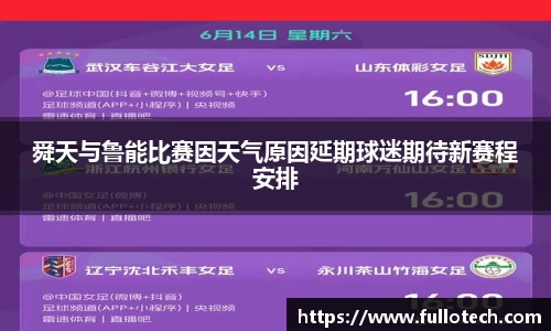 舜天与鲁能比赛因天气原因延期球迷期待新赛程安排